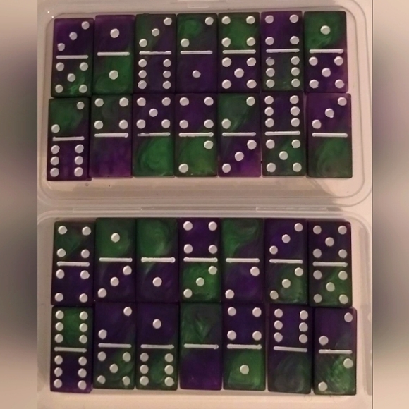 Joker inspired custom made dominoes with box and green crown royal bag - Picture 5 of 5